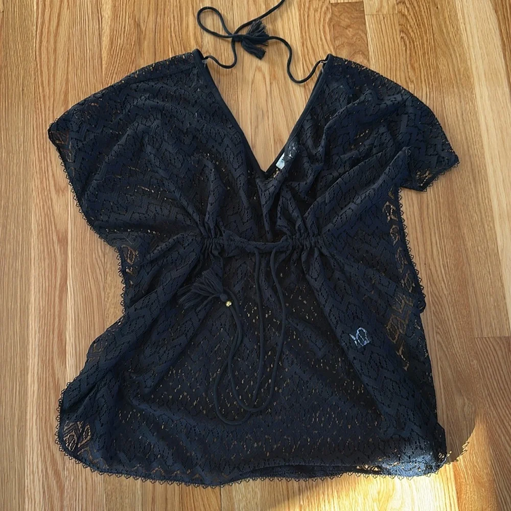 New Chic Black Lace Cover-Up